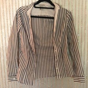 Gray and White Pinstripe Button Down (H&M)